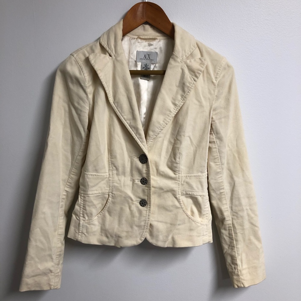 ARMANI EXCHANGE WOMEN’S IVORY BLAZER SIZE SMALL